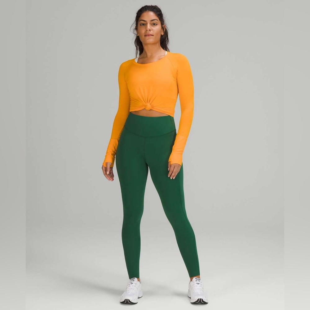 Lululemon Base Pace High-Rise Running Tight 28" *Nulux Everglade Green SZ 4